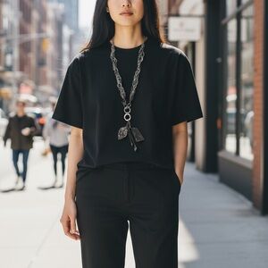 Multi-Strand Mixed Metal Leaf & Tassel Necklace – Statement Layered Chain